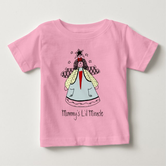 T-shirt Anjo Preemie do Milagre de mamãe (Frente)