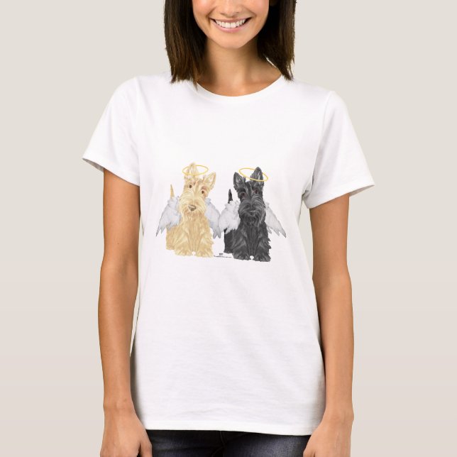 T-shirt Anjos Scottish Terrier (Frente)