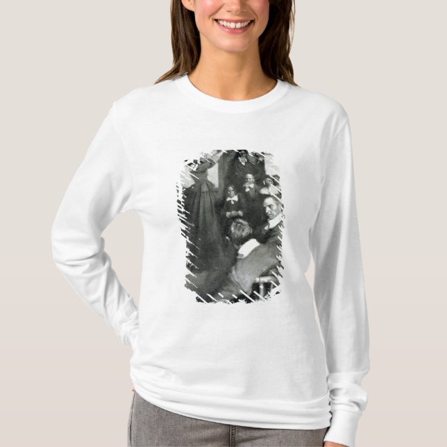 T-shirt Anne Hutchinson que Preaching em sua casa em (Frente)