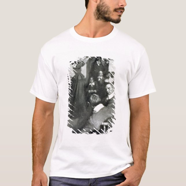 T-shirt Anne Hutchinson que Preaching em sua casa em (Frente)