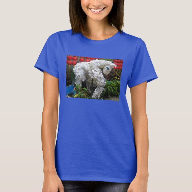 T-shirt Ano do Cavalo | 春 節 馬 ... Tópico da Flor Chinesa (Frente)