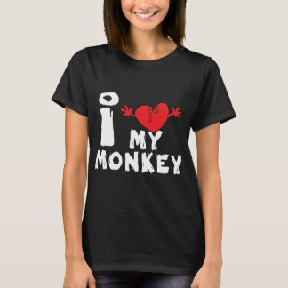 T-shirt Ano do Macaco "Eu Amo Meu Macaco"