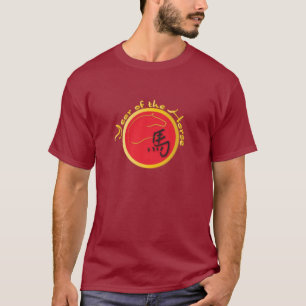 T-shirt Ano do Vermelho da Chama do Cavalo