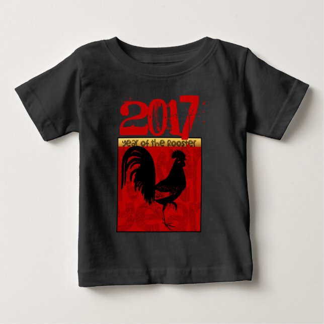 T-shirt Ano Novo Chinês Personalizado 2017 do Hoodie Roost (Frente)