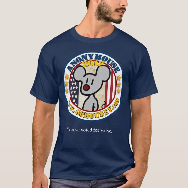 T-shirt Anonymouse 2012 - Presidencial para as caras (Frente)