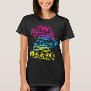 T-shirt anos 80 Boomboxes Stenciled
