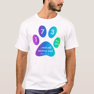 T-shirt anos do cão do arco-íris do timepodz - 173 (40