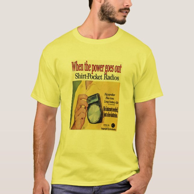 T-shirt Antes do telefone celular, rádios de transistor (Frente)
