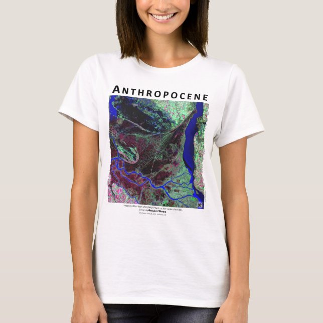 T-shirt Anthropocene V_A - Delta de Parana River, (Frente)