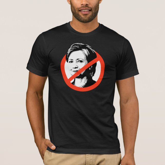 T-shirt Anti-Clinton - Anti-Hillary Clinton (Frente)