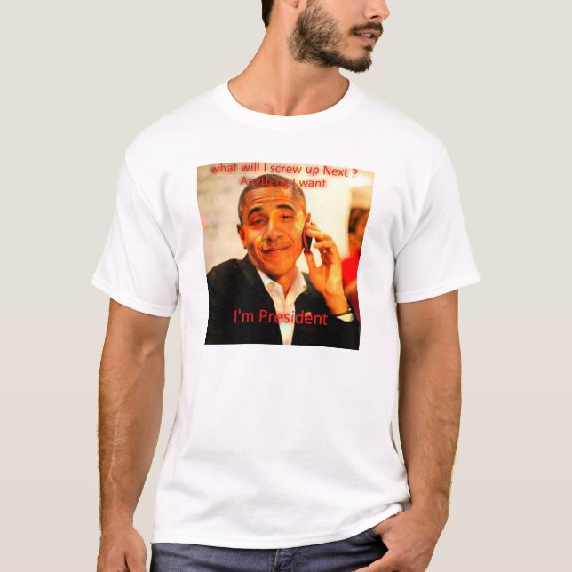 T-shirt anti humor de Obama (Frente)