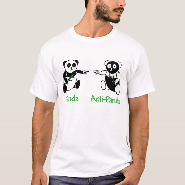 T-shirt Anti-Panda da panda (Frente)