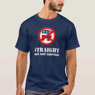 T-shirt Anti republicano - hetero mas não estreito