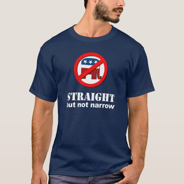 T-shirt Anti republicano - hetero mas não estreito (Frente)