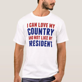 T-shirt Anti Trump Patriótico Não Meu Presidente