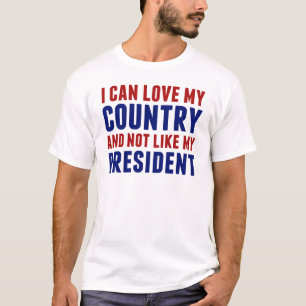 T-shirt Anti Trump Patriótico Não Meu Presidente