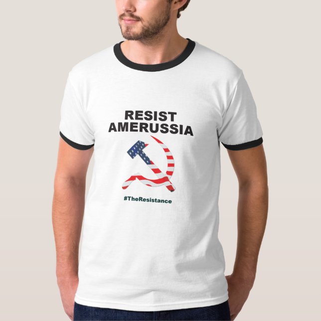 T-shirt Anti trunfo o tshirt da resistência (Frente)