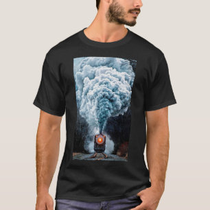 T-shirt antiga do comboio a vapor