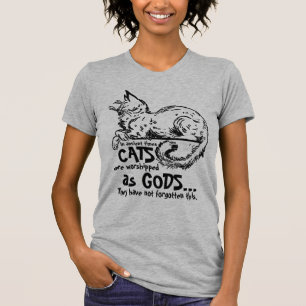 T-shirt Antigamente os gatos eram adorados como deuses Tee