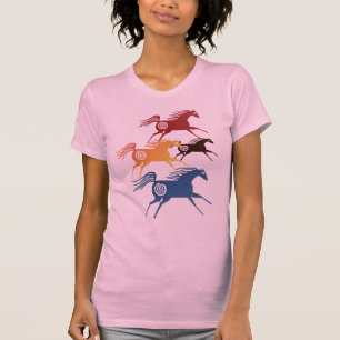 T-shirt antigo dos cavalos