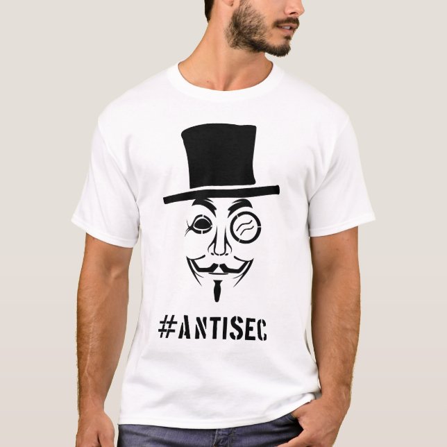 T-shirt #Antisec FACE (Frente)