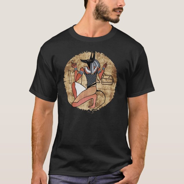 T-shirt Anubis O Egípcio Guardião (Frente)