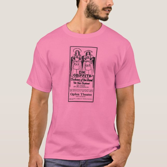 T-shirt Anúncio 1922 do filme silencioso de Lillian Gish (Frente)