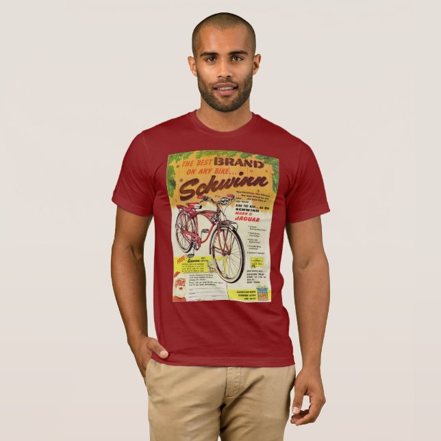 T-shirt - anúncio da bicicleta de Schwinn - marca (Frente Completa)