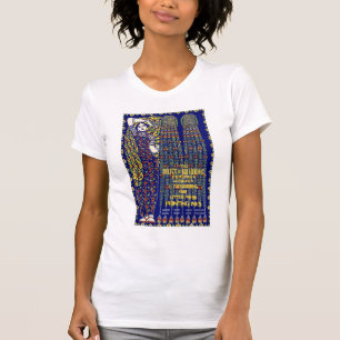 T-shirt Anúncio da tinta de impressão de Nouveau da arte