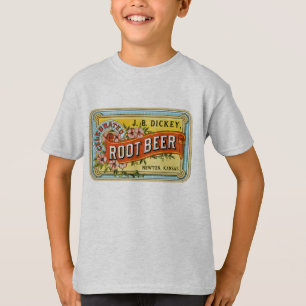 T-shirt Anúncio do refrigerante root beer do vintage do
