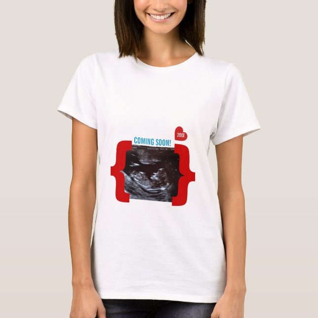 T-shirt Anúncio do Sonogram do ultra-som da surpresa (Frente)