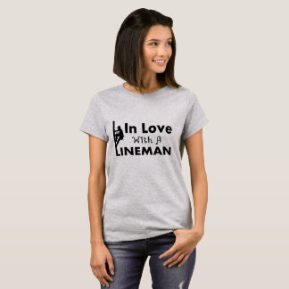 T-shirt Apaixonado Por Um Lineman