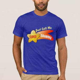 T-shirt "Apenas chame-me vovô super" & estrela de tiro