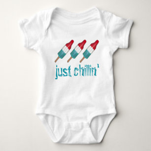 T-shirt Apenas Chillin' Rocket Pop Popsicle Patriotic USA