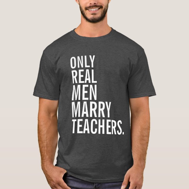 T-shirt Apenas Professores Casados de Homens Reais (Frente)