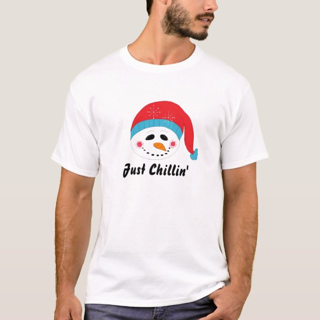 T-shirt Apenas Relaxando Boneco de Neve (Frente)