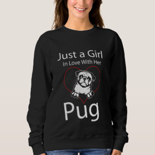 T-shirt Apenas Uma Garota Apaixonada Pelo Pug