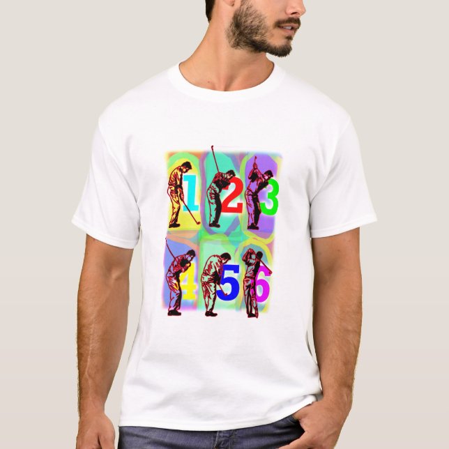 T-shirt aperfeiçoe o balanço, cores selvagens! (Frente)