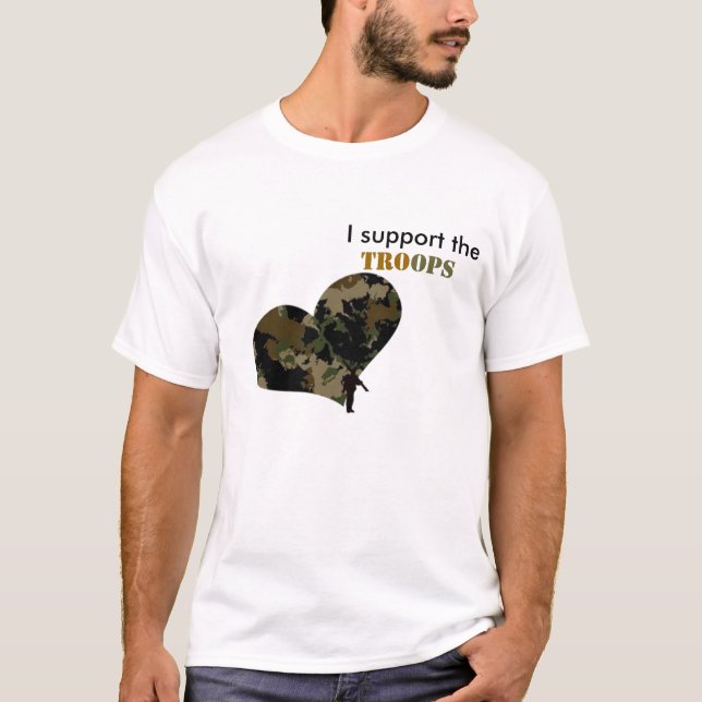 T-shirt apoie as tropas (Frente)