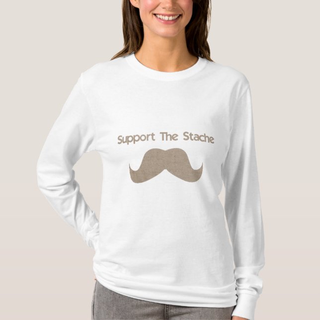 T-shirt Apoie o Stache (Frente)