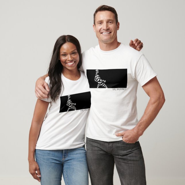 T-shirt apontamento de faixas (Unissex)