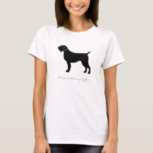 T-shirt apontar Griffon Wirehaired (preto)