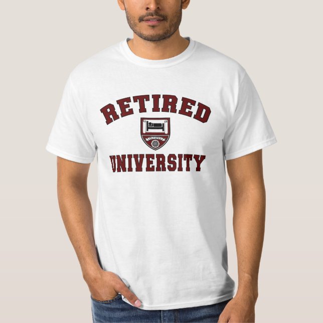 T-shirt aposentado da universidade (Frente)