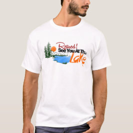 T-shirt Aposentado veja-o no lago