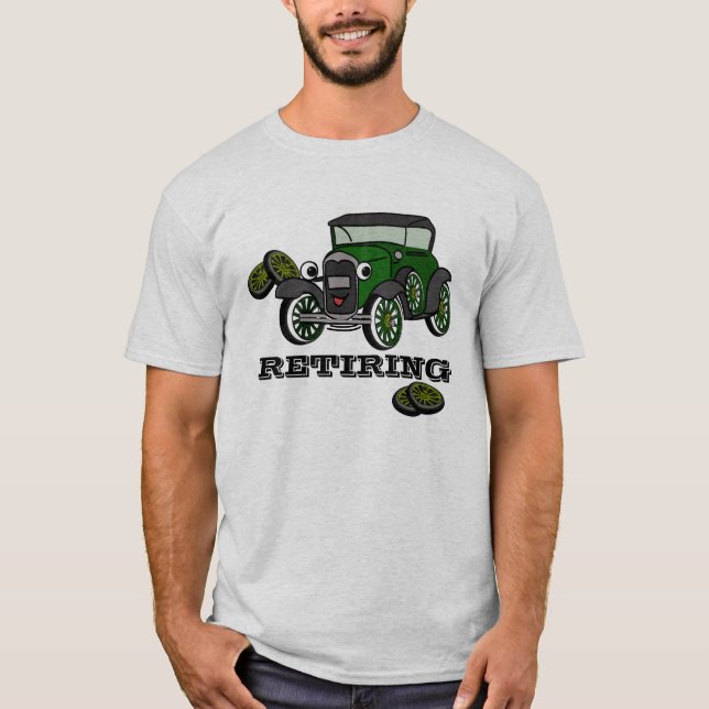 T-shirt Aposentando Carro Antiquado (Frente)