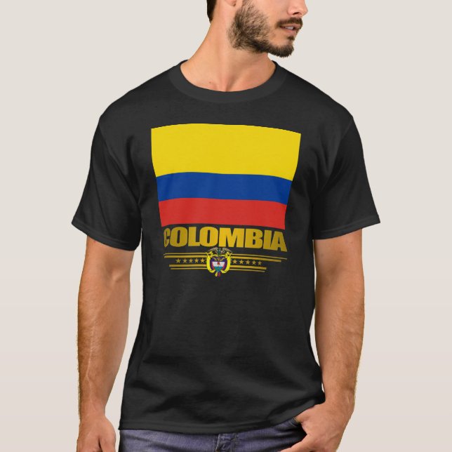 T-shirt Apperal do "Orgulho Colômbia" (Frente)