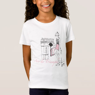 T-shirt Apple selvagem Arco do Triunfo - esboço feminin