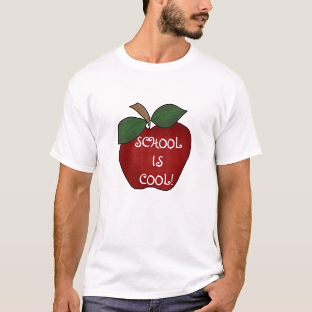 T-shirt Apple vermelho educa é legal (Frente)