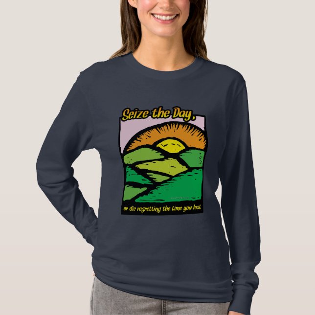 T-shirt Apreenda o dia… (Frente)