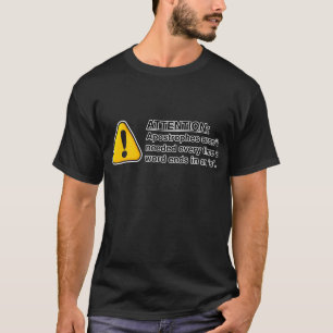 T-shirt apropriados do uso da apóstrofe